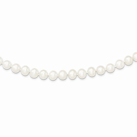 Sterling Silver White Freshwater Cultured Pearl Necklace