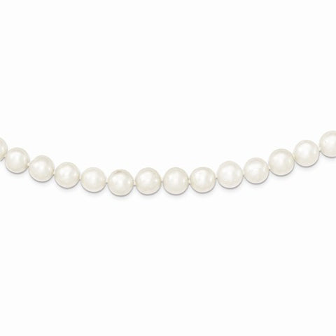 Sterling Silver White Freshwater Cultured Pearl Necklace