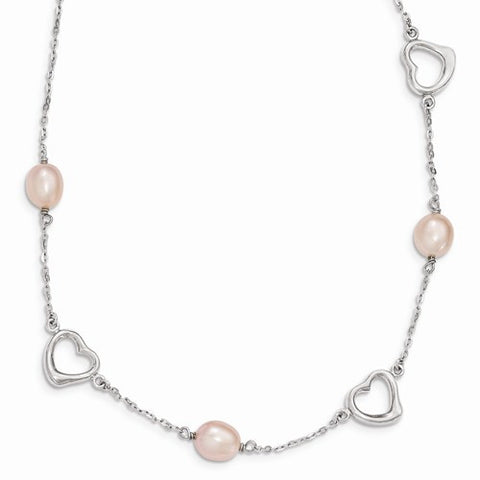 Sterling Silver Freshwater Cultured Pearl Necklace