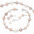 Sterling Silver Freshwater CulturedPearl 18in Neck 7.25in Brace3pc Earring, Jewelry Earrings