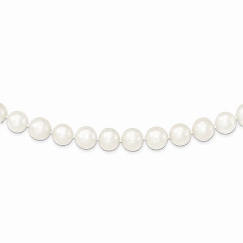 Sterling Silver White Freshwater Cultured Pearl Necklace