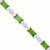 Sterling Silver Polished Open-Backed Green Bracelet