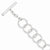 Sterling Silver Rhodium Plated Circle Link Bracelet
