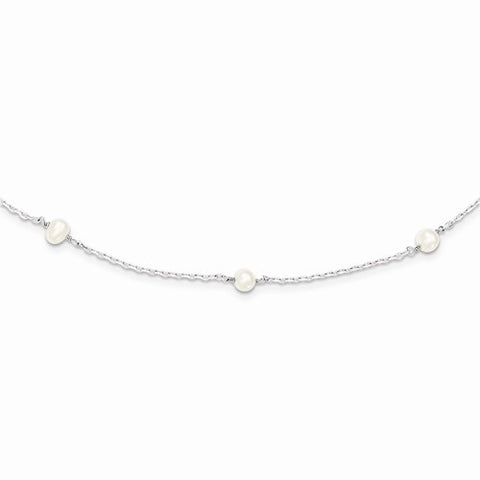 Sterling Silver and Fresh Water Cultured Pearl Necklace