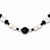 Sterling Silver FW Cultured Pearl, Black Onyx, Crystal, Bead, Ext Necklace