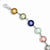 Sterling Silver and Multi-Colored Shell Pearl Bracelet