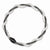 Sterling Silver Rhodium Plated Mesh & Crystal Magnetic Clasp Bracelet