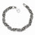 Sterling Silver and Ruthenium-Plated Bead and Mesh Fancy Bracelet
