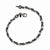 Sterling Silver Black Rhodium Plated Mesh and Beaded Bracelet