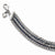 Sterling Silver Rhodium & Blue Plated Multi Strand Bracelet