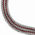 Sterling Silver Rhodium & Red Plated Multi Strand Bracelet