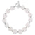 Sterling Silver Rose Quartz Heart Antiqued Toggle Bracelet