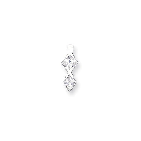 Sterling Silver CZ Pendant & Chain Pendant, 18 inch, Jewelry Chains and Necklace