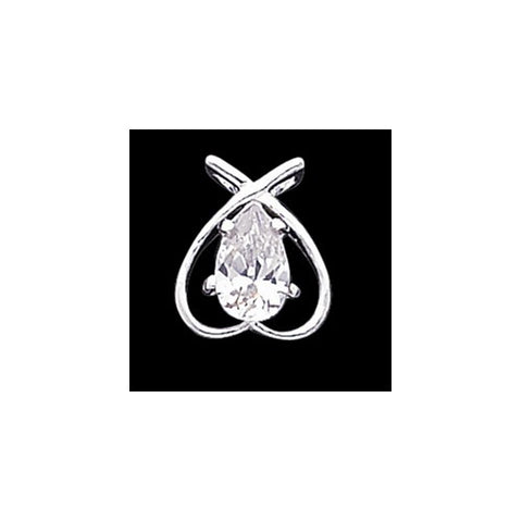 Sterling Silver CZ Pendant on Chain
