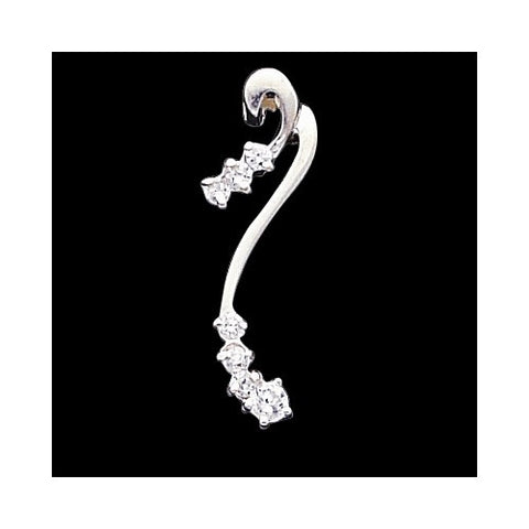 Sterling Silver CZ Pendant & Chain Pendant, 18 inch, Jewelry Chains and Necklace