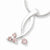 Sterling Silver Pink CZ Pendant On Necklace