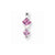 Sterling Silver Pink CZ Pendant on Chain