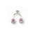 Sterling Silver Pink CZ Pendant on Chain