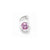 Sterling Silver Pink CZ Pendant on Chain
