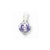 Sterling Silver Purple CZ Pendant on Chain
