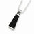Sterling Silver Onyx Pendant On Necklace