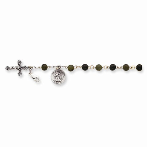 Sterling Silver Rosary Bracelet