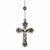 Sterling Silver Antiqued Hematite Rosary Necklace