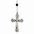 Sterling Silver Antiqued Onyx Rosary Necklace