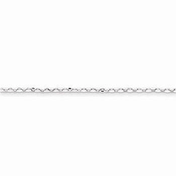 Sterling Silver Side Diamond-Cut Cable Chain