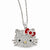 Sterling Silver Gold-Tone Hello Kitty Crystal, Enamel Necklac Necklace
