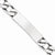 Sterling Silver Engraveable Antiqued Figaro Link Id Bracelet