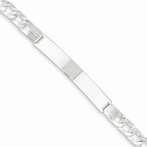 Sterling Silver Fancy Id Link Bracelet