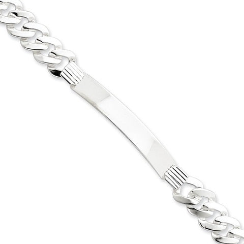 Sterling Silver Fancy Curb Link Id Bracelet