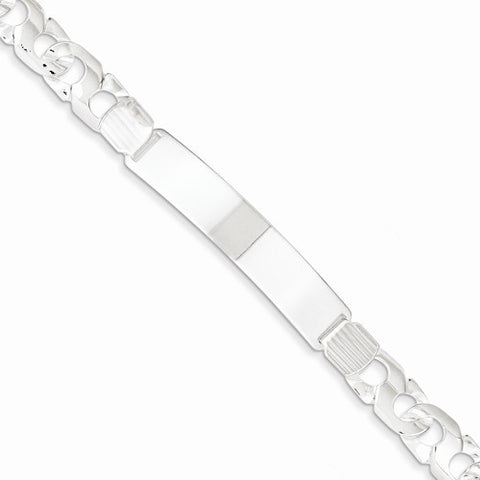 Sterling Silver Fancy Link Id Bracelet