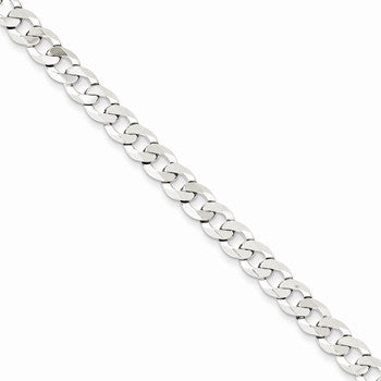 Sterling Silver Close Link Flat Curb Chain