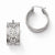 Sterling Silver Diamond-cut Hinged Hoop Earrings