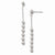 Sterling Silver Diamond-cut Beaded Post Dangle Earrings