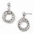 Sterling Silver Polished & Diamond-cut Post Dangle Hoop Earrings