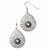 Sterling Silver Diamond-cut Textured Shepard Hook Dangle Earrings