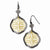 Sterling Silver/Ruthenium/Gold-tone 14k Yellow Gold Flash Earrings