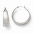 Sterling Silver Rhodium-plated Radiant Essence Hoop Earrings