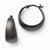 Sterling Silver Black Ruthenium-plated Radiant Essence Hoop Earrings