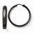 Sterling Silver Black-plated 6mm Half Round Tube Earrings