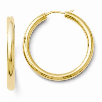 Sterling Silver Gold-plated 3.5mm Tube Earrings