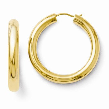 Sterling Silver Gold-plated 5mm Tube Earrings