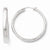 Sterling Silver Rhodium-plated 5mm Half Round Tube Earrings