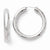 Sterling Silver Rhodium-plated 5mm Tube Earrings
