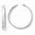 Sterling Silver Rhodium-plated 6mm Half Round Tube Earrings