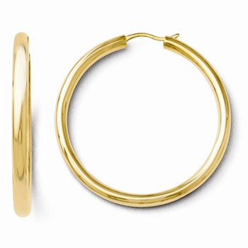 Sterling Silver Gold-plated 3.5mm Tube Earrings