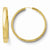Sterling Silver Gold-plated 6mm Half Round Tube Earrings